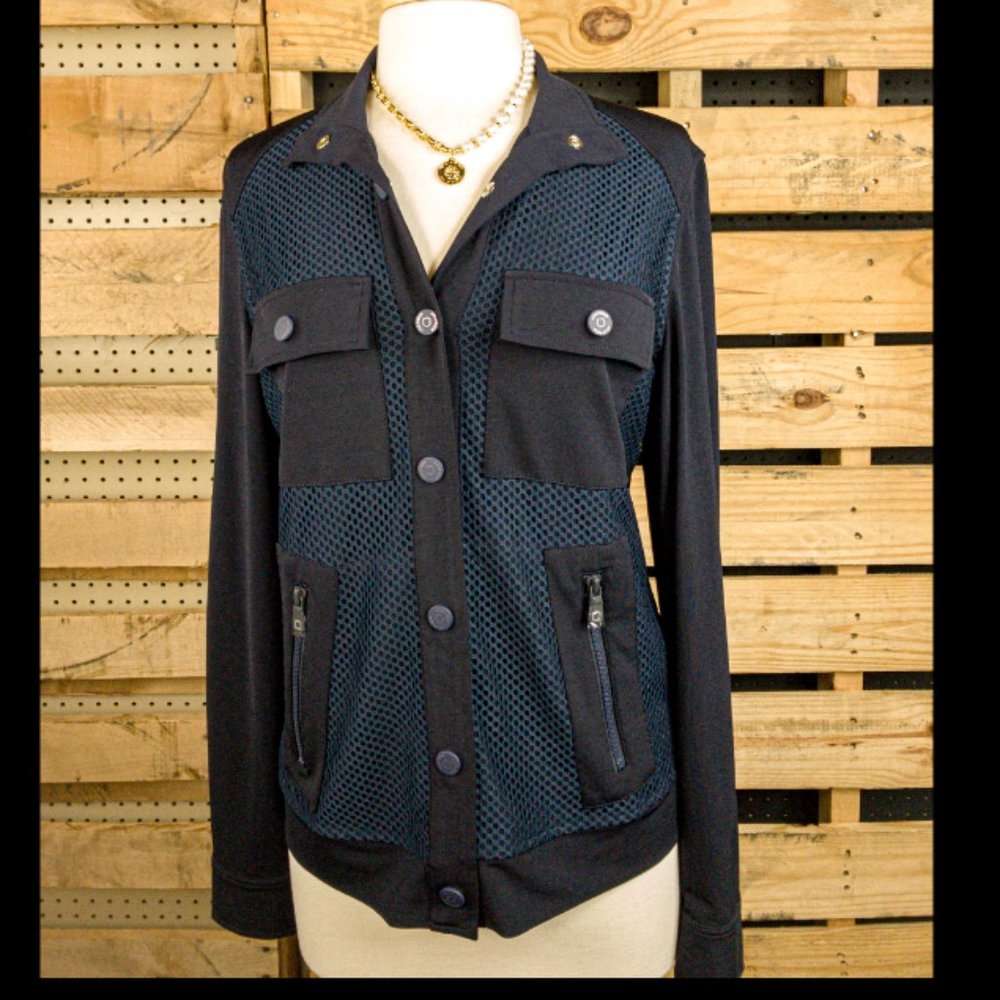 Anatomie Navy Mesh Utility Jacket